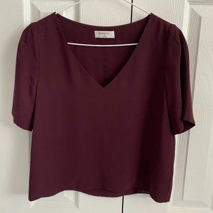 Burgandy Aritzia Blouse
